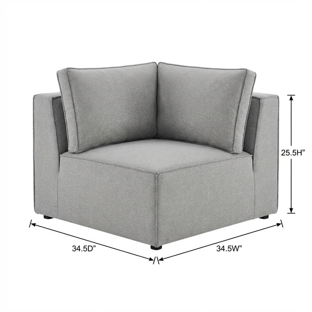 7-Piece Outdoor Patio Upholstered Sectional Sofa with Cushioned Seats