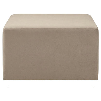 Square Performance Velvet Ottoman With Plush Upholstery And Versatile Design