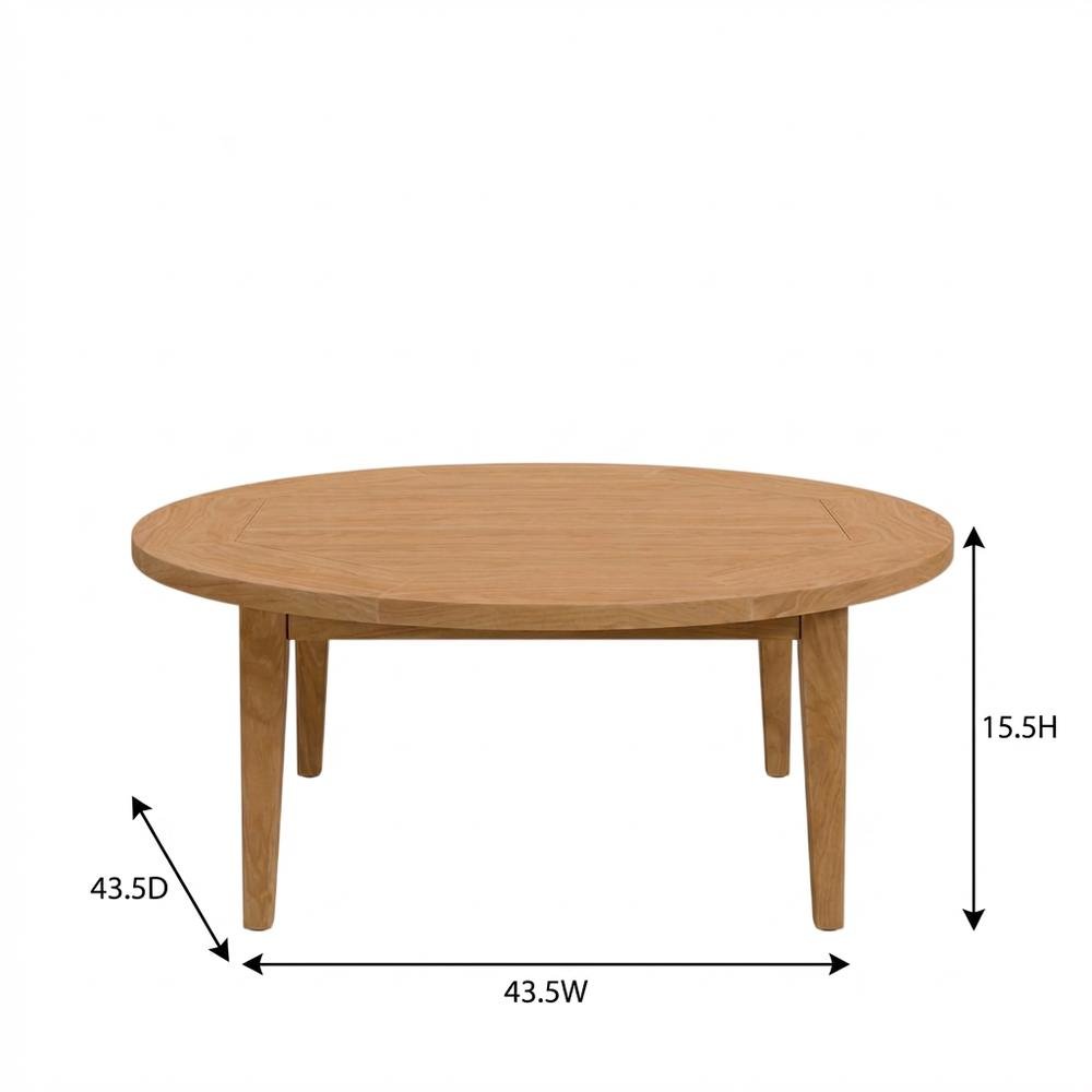 Teak Wood Outdoor Coffee Table With Durable Top And Elegant Design