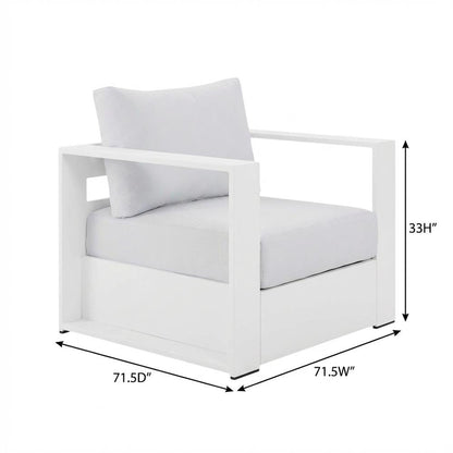 2-Piece Outdoor Aluminum Armchair Set, Powder-Coated Finish, Comfortable Cushion