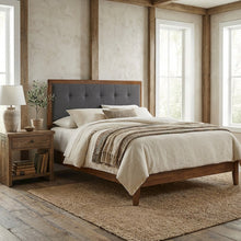 Tufted Fabric King Headboard with Wood Frame and Elegant Design
