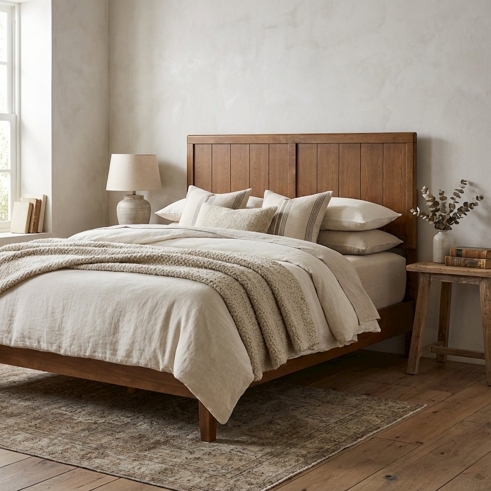 Wood King Headboard with Classic Design and Durable Construction