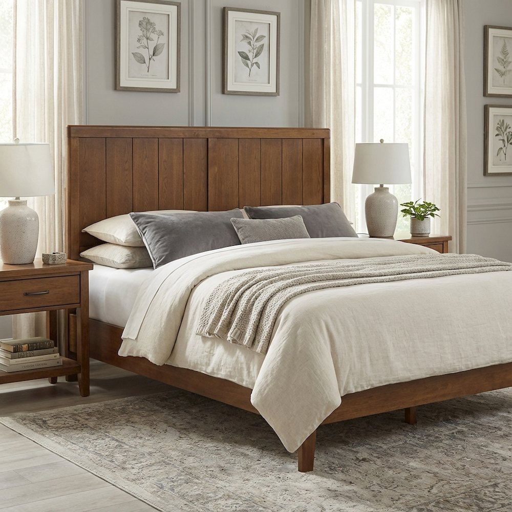 Wood King Headboard with Classic Design and Durable Construction