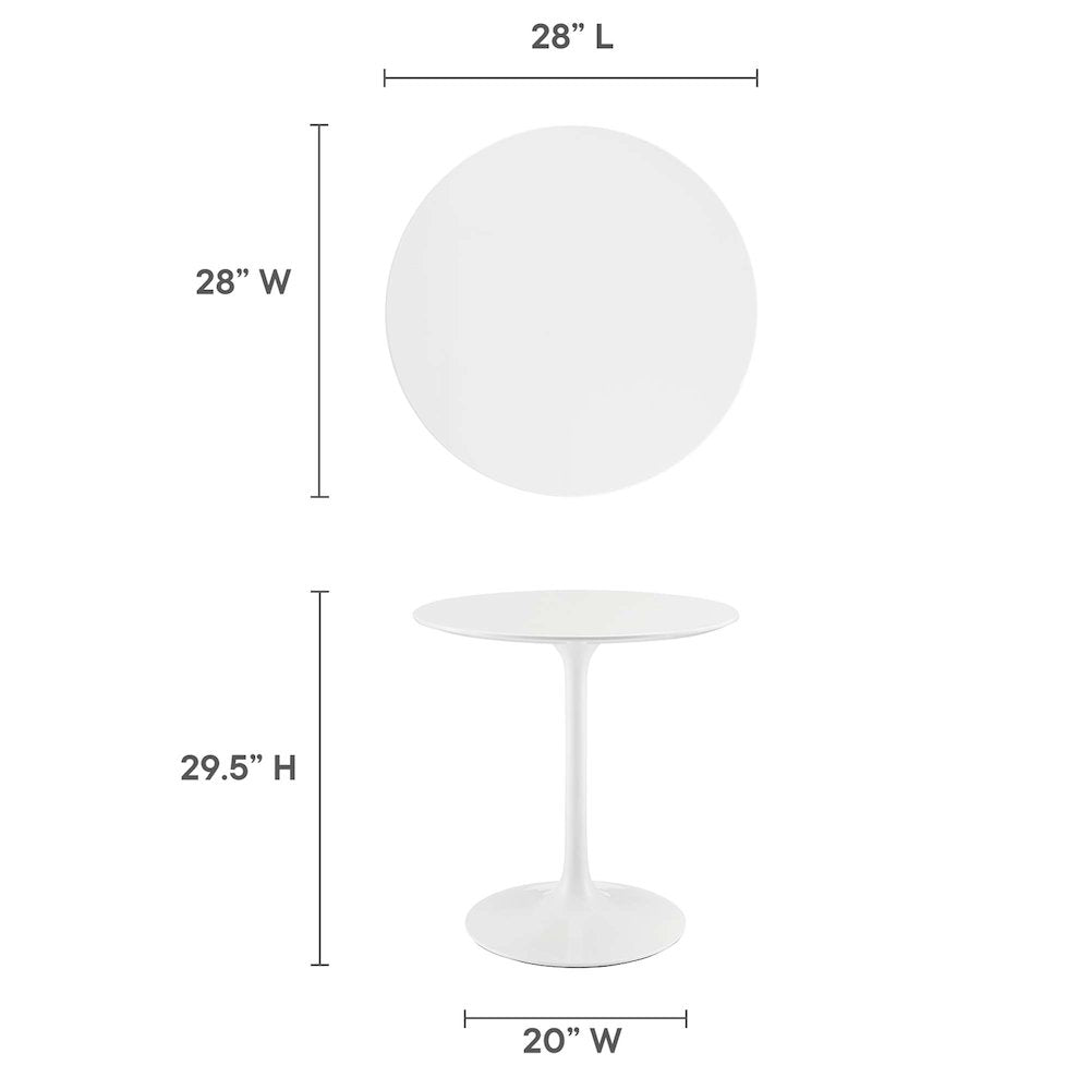 Lippa 28" Round Wood Dining Table