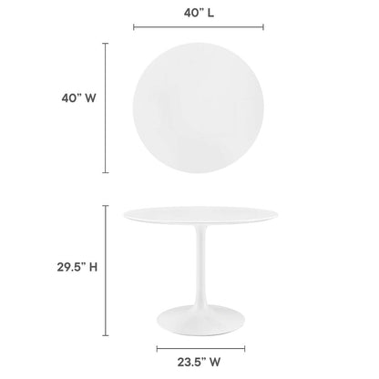Lippa 40" Round Wood Dining Table