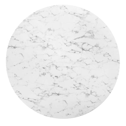 Lippa 60" Round Faux Marble Dining Table