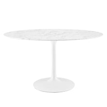 Lippa 54" Oval Faux Marble Dining Table
