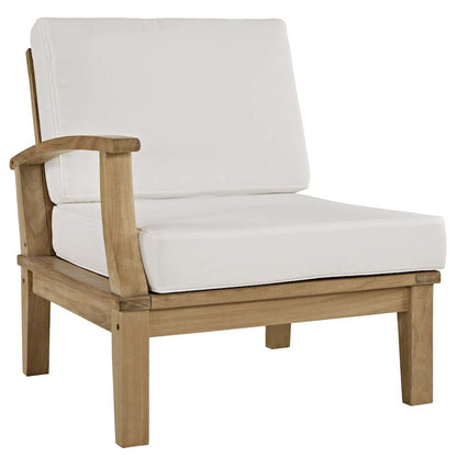 Marina Outdoor Patio Teak Left-Facing Sofa