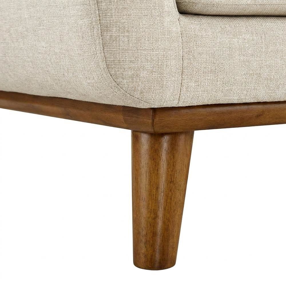 Fabric-Upholstered Small Loveseat Sofa for Bedroom or Small Spaces, Beige