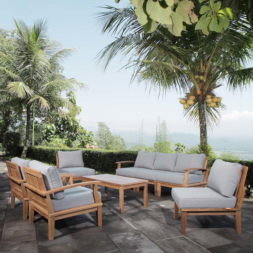 Marina 8 Piece Outdoor Patio Teak Set