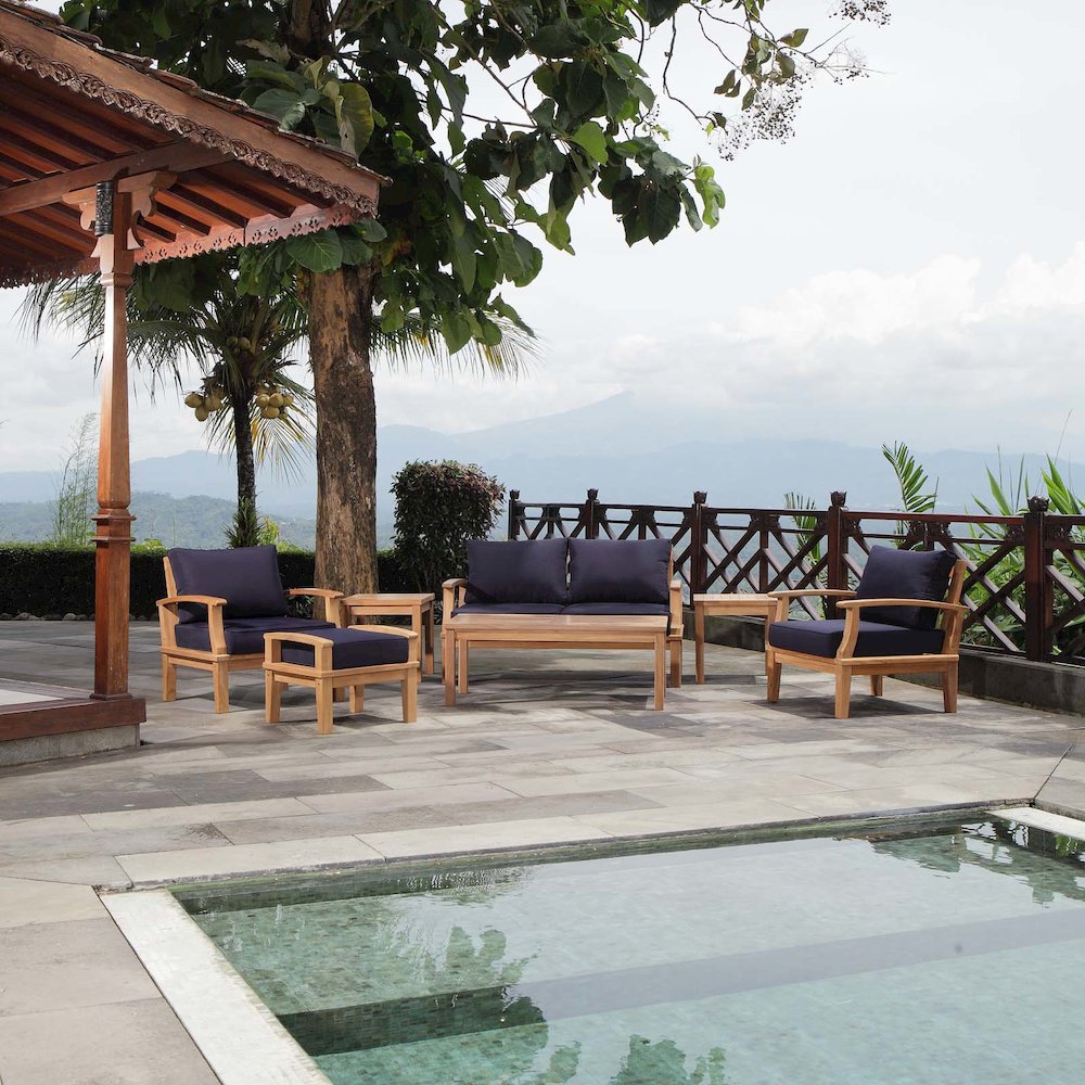 Marina 7 Piece Outdoor Patio Teak Set