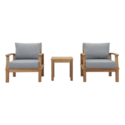 Marina 3 Piece Outdoor Patio Teak Set