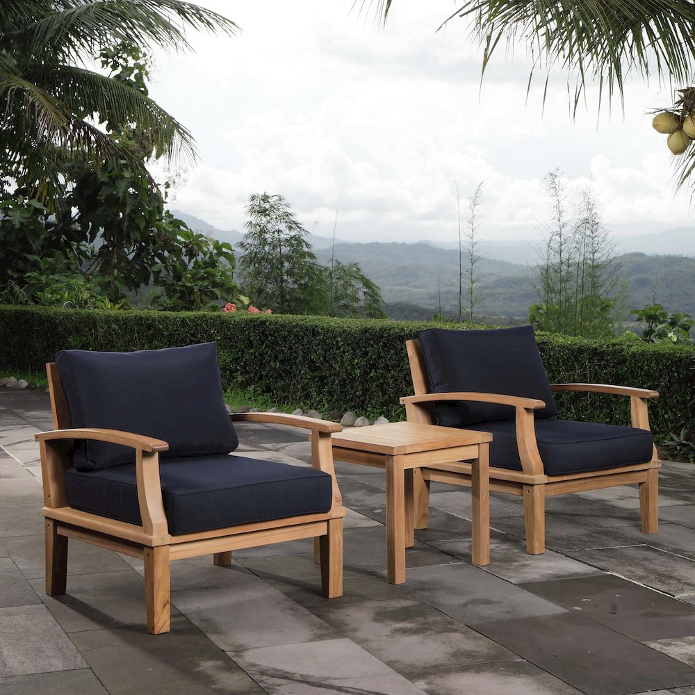 Marina 3 Piece Outdoor Patio Teak Set