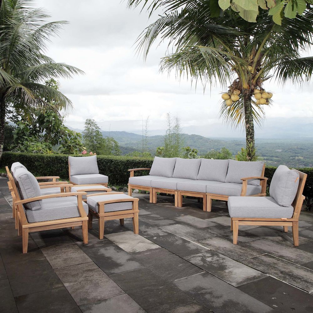 Marina 10 Piece Outdoor Patio Teak Set