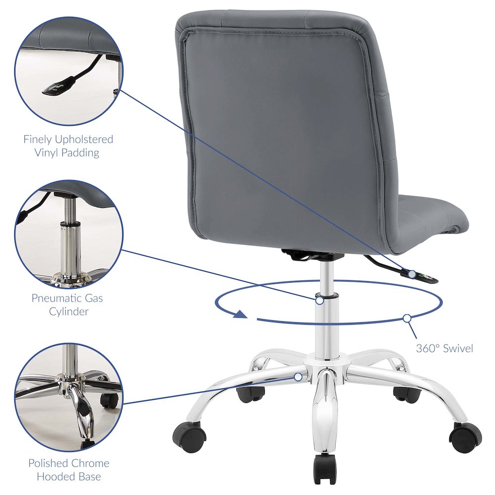 Prim Armless Mid Back Office Chair