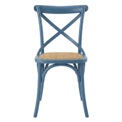 Wood and Rattan Dining Side Chair with Cane Back for Dining Room, Harbor