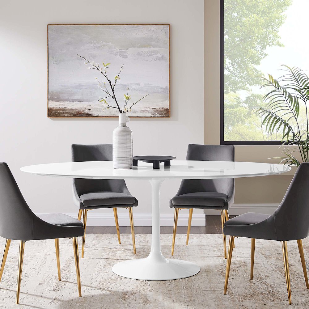 Lippa 78" Oval Wood Dining Table