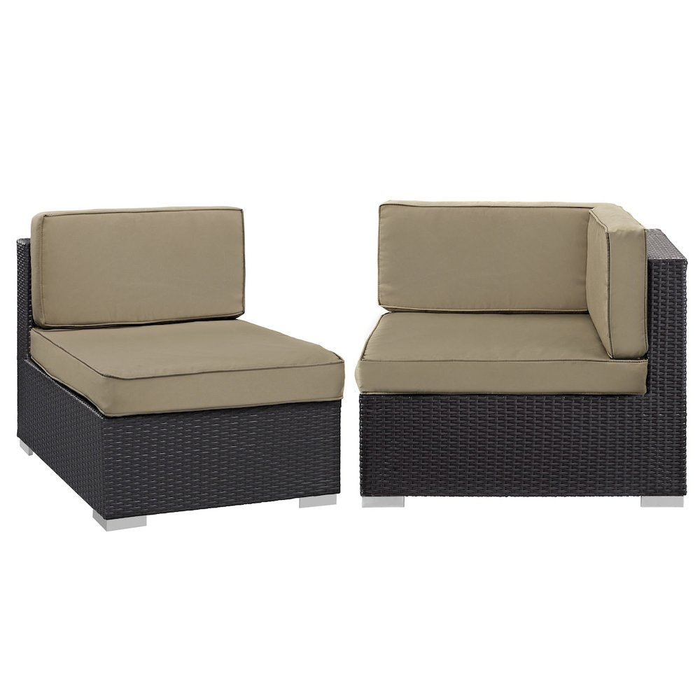 Gather Corner and Middle Outdoor Patio Sectional Set