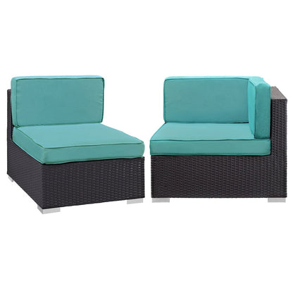 Gather Corner and Middle Outdoor Patio Sectional Set