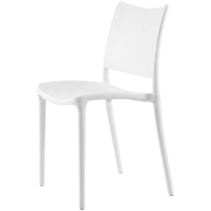 Stackable Plastic Dining Chair for Kitchen and Dining Room Table Sets, White