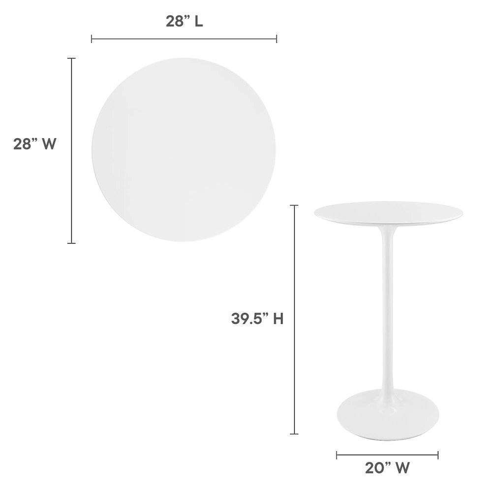 Lippa 28" Round Wood Bar Table