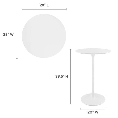 Lippa 28" Round Wood Bar Table