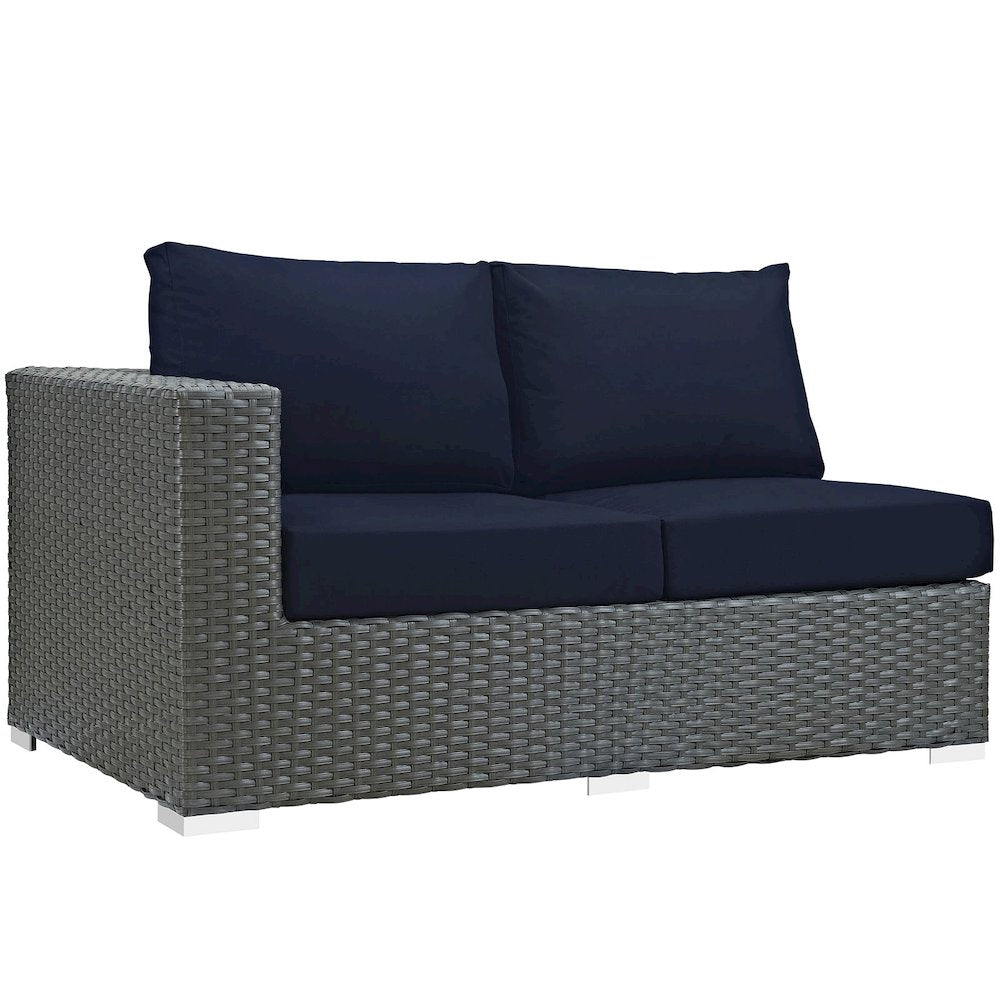 Sojourn Outdoor Patio Sunbrella Left Arm Loveseat