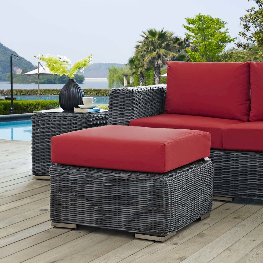 Summon Outdoor Patio Sunbrella Ottoman