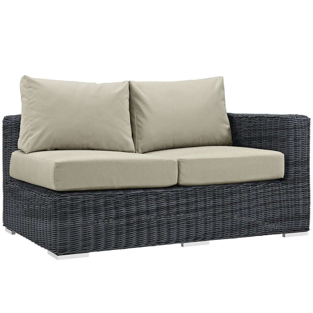 Summon Outdoor Patio Sunbrella Right Arm Loveseat