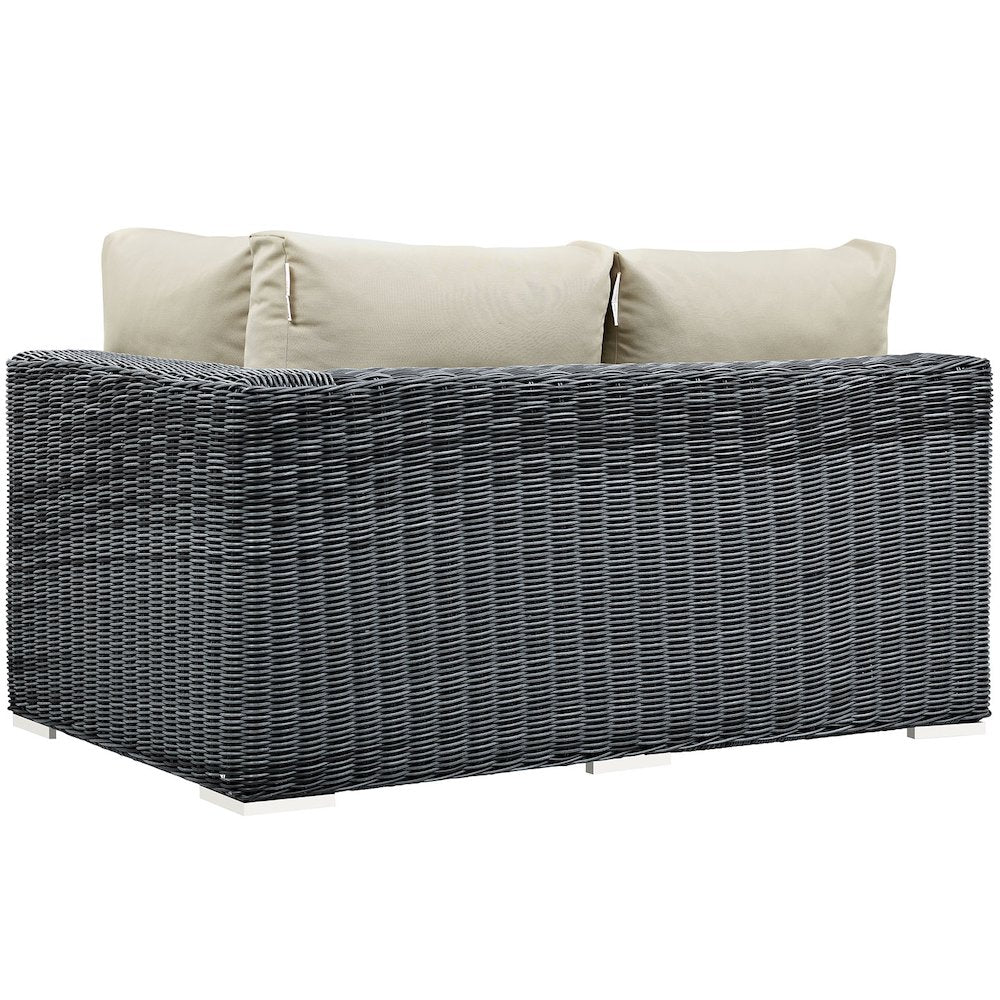 Summon Outdoor Patio Sunbrella Right Arm Loveseat