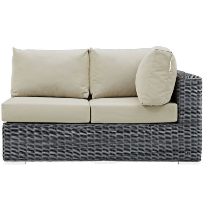 Summon Outdoor Patio Sunbrella Right Arm Loveseat