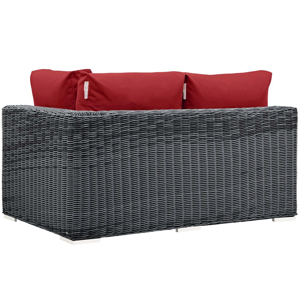 Summon Outdoor Patio Sunbrella Right Arm Loveseat