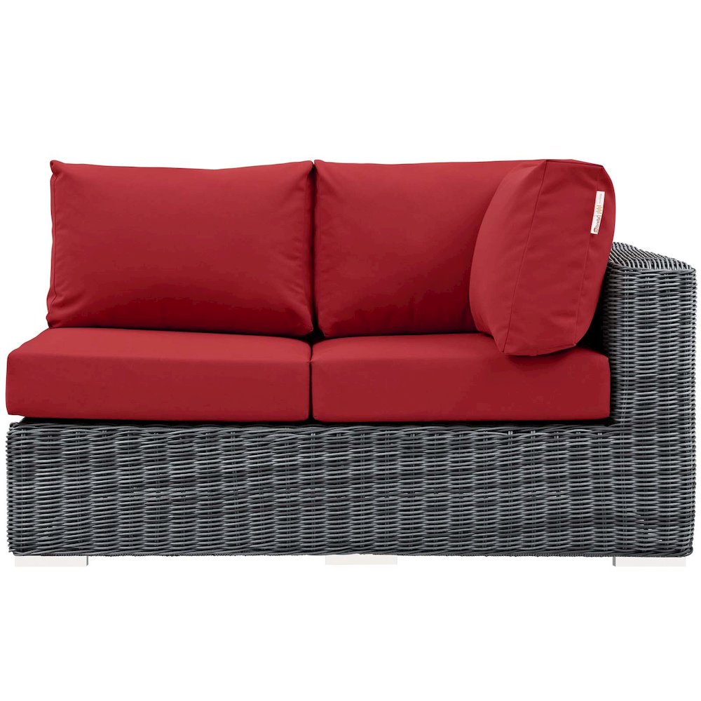 Summon Outdoor Patio Sunbrella Right Arm Loveseat