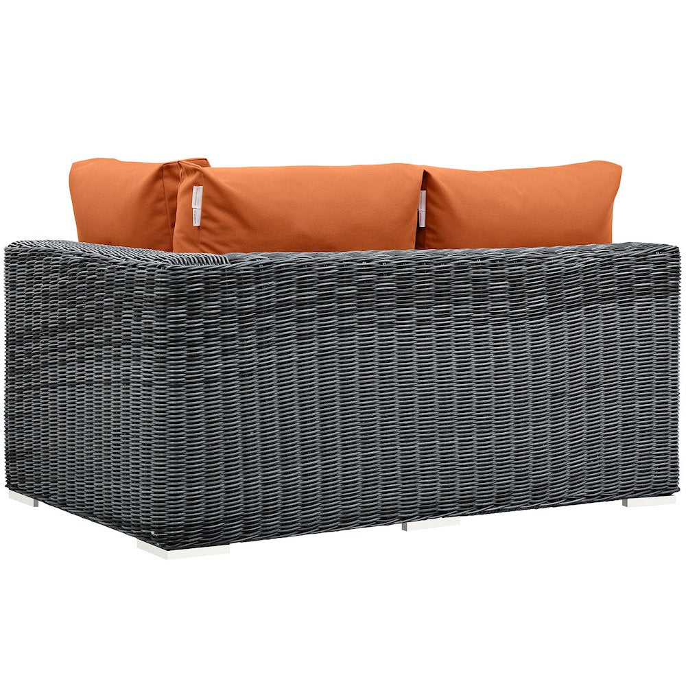 Summon Outdoor Patio Sunbrella Right Arm Loveseat