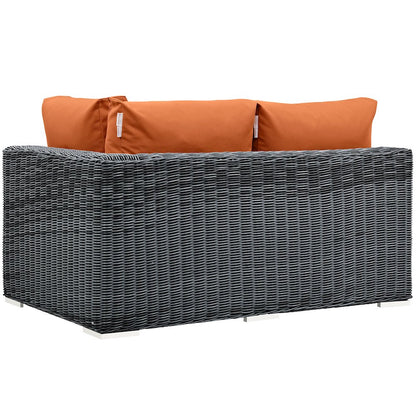 Summon Outdoor Patio Sunbrella Right Arm Loveseat