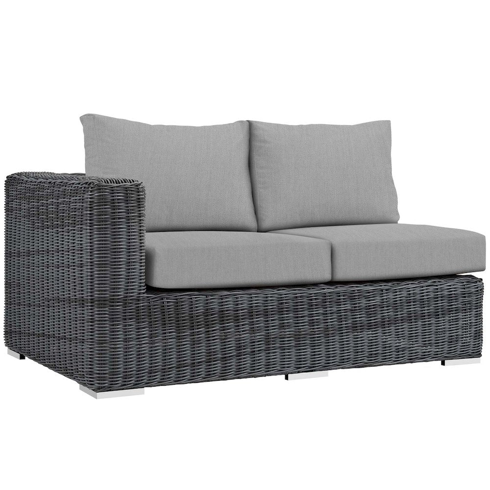 Summon Outdoor Patio Sunbrella Left Arm Loveseat