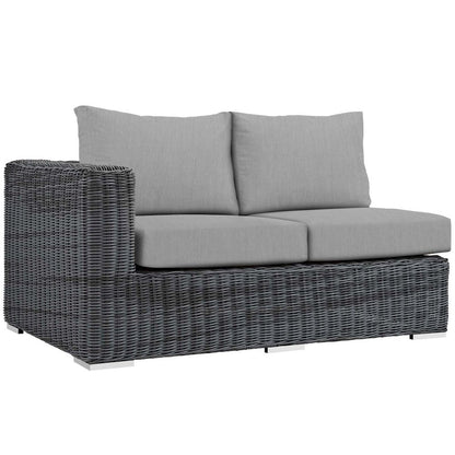Summon Outdoor Patio Sunbrella Left Arm Loveseat