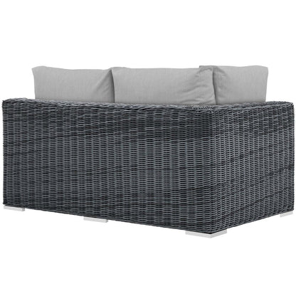 Summon Outdoor Patio Sunbrella Left Arm Loveseat