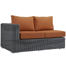 Summon Outdoor Patio Sunbrella Left Arm Loveseat