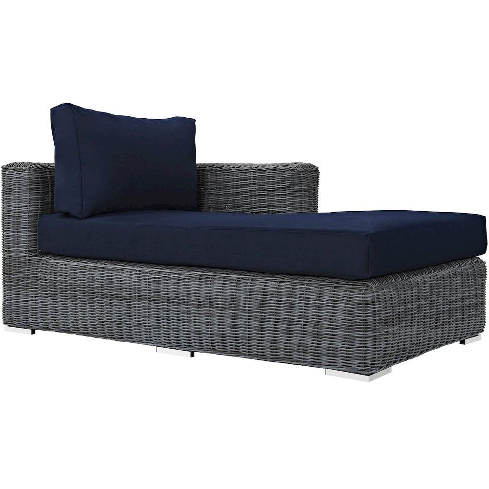 Summon Outdoor Patio Sunbrella Right Arm Chaise