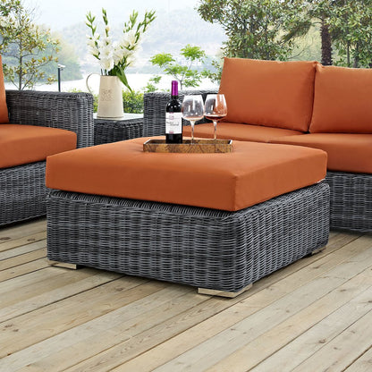Summon Outdoor Patio Sunbrella Square Ottoman