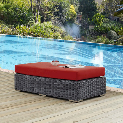 Summon Outdoor Patio Sunbrella Rectangle Ottoman
