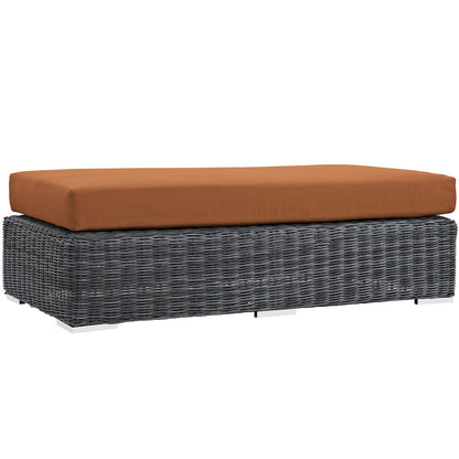 Summon Outdoor Patio Sunbrella Rectangle Ottoman