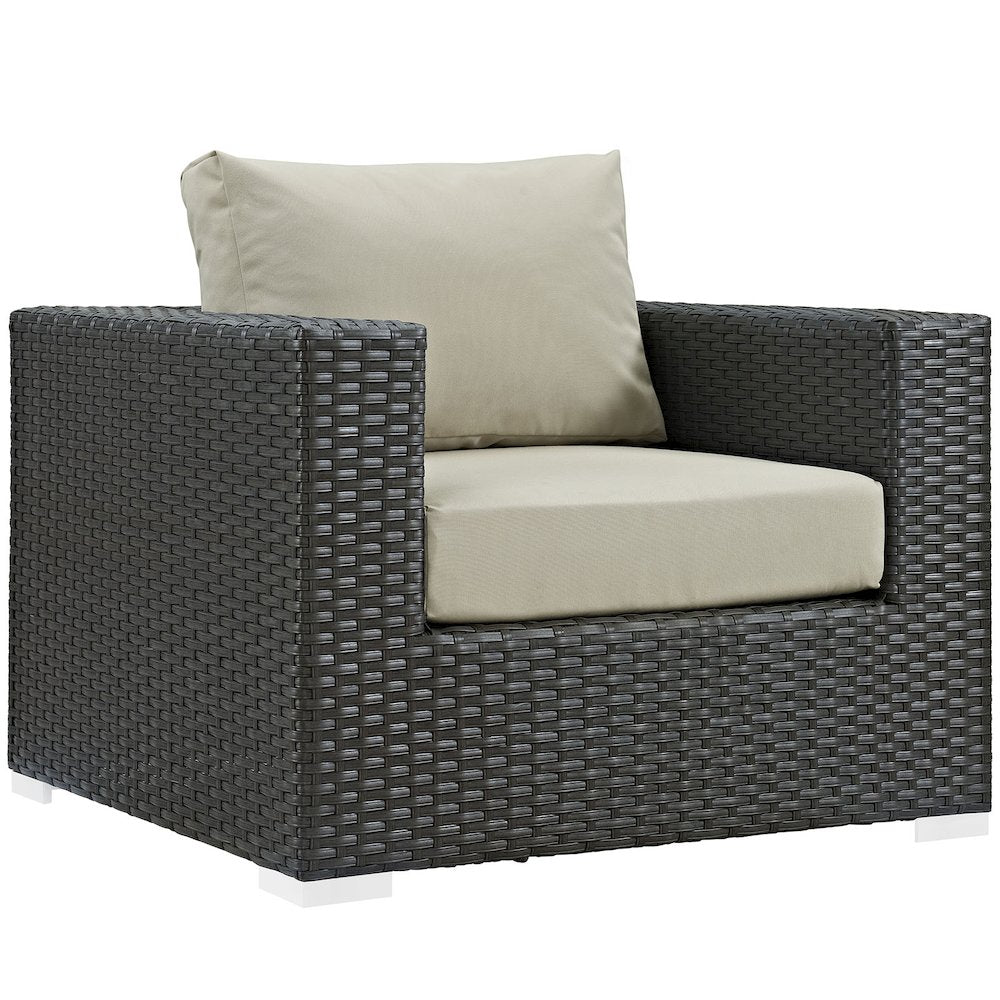 Sojourn 5 Piece Outdoor Patio Sunbrella Sectional Set