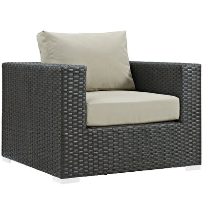 Sojourn 3 Piece Outdoor Patio Sunbrella Sectional Set