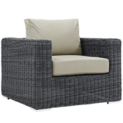 Summon 3 Piece Outdoor Patio Sunbrella Sectional Set