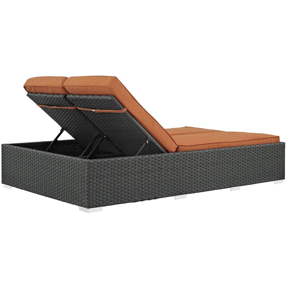 Sojourn Outdoor Patio Sunbrella Double Chaise