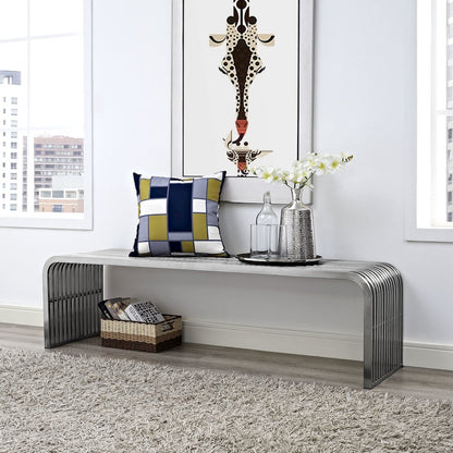 Pipe 60" Stainless Steel Bench