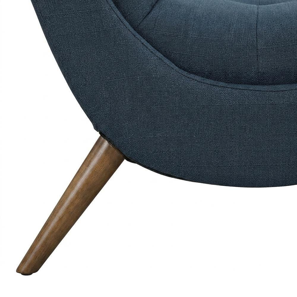 Fabric-Upholstered Lounge Chair for Living Room and Bedroom, Azure