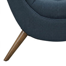 Fabric-Upholstered Lounge Chair for Living Room and Bedroom, Azure
